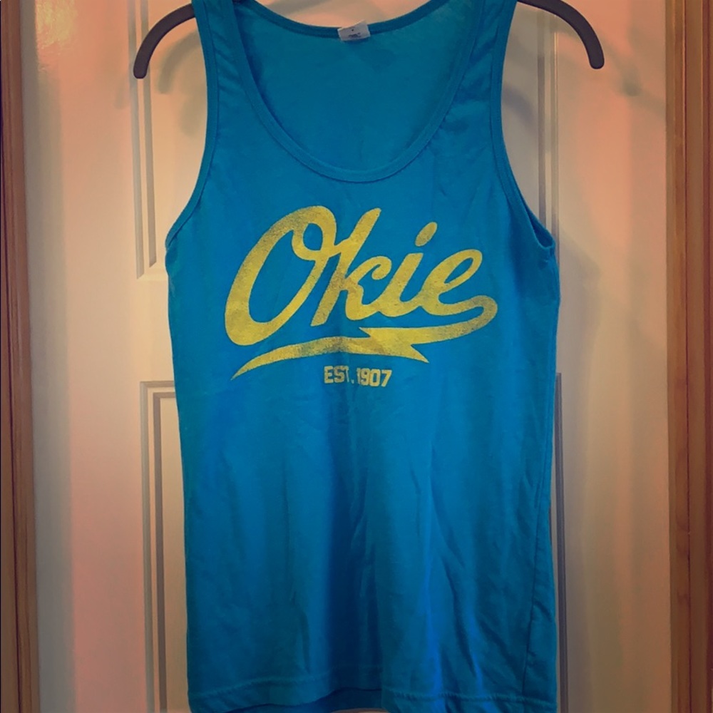 Okie light blue tank size small